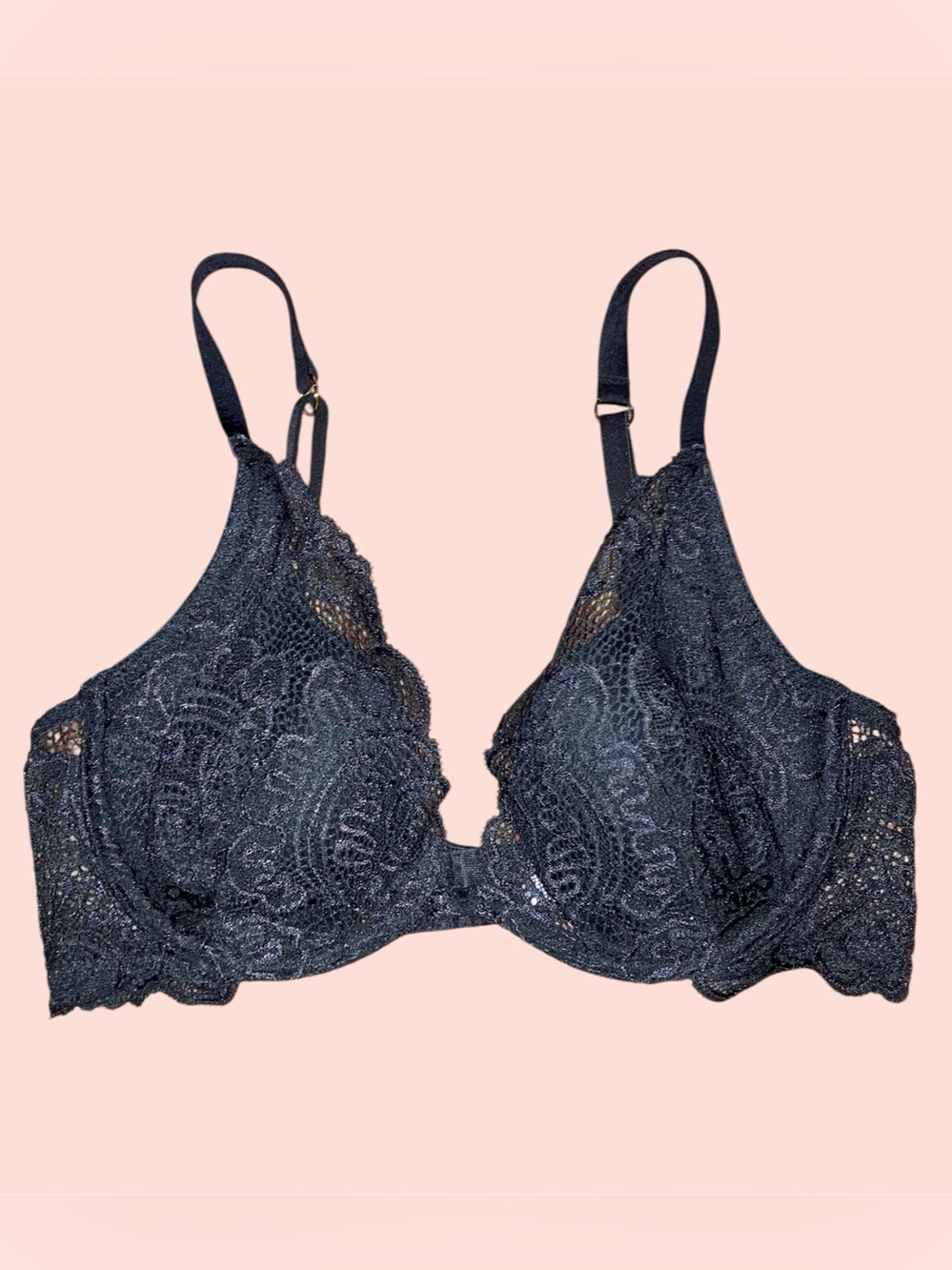 Black Lace Bra
